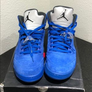 Jordan 5 blue suede